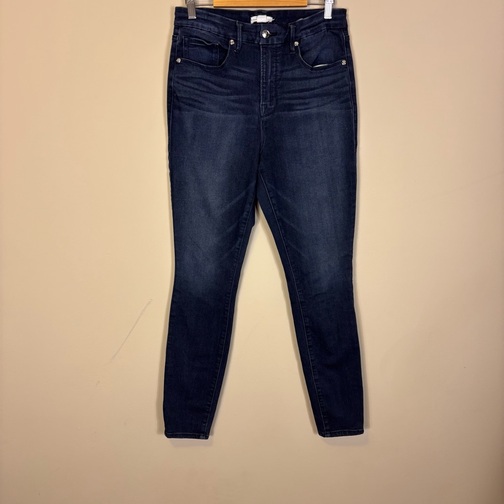 Good American Deep Blue Good Legs Skinny‎ Jeans 31